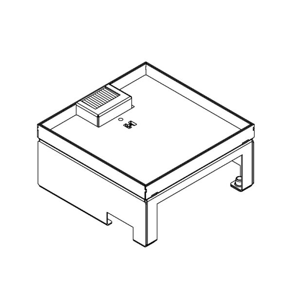 Produktbild UBD 212 162  -  Schwerlast-Unterflur-Bodendose UBD 210 inkl. Deckel mit Kante, geschlossen, 16mm Vertiefung und 1 Bürstenauslass